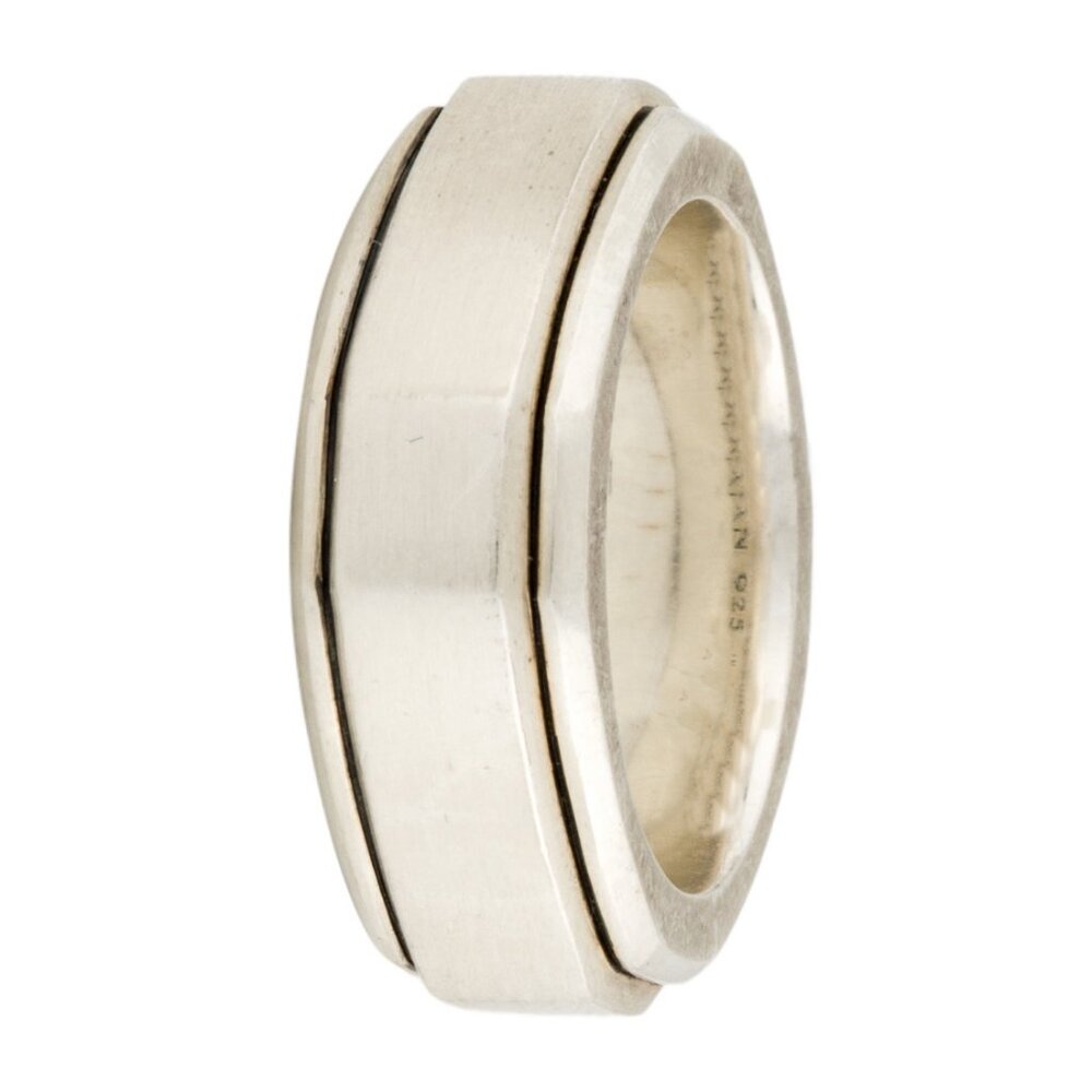 DAVID YURMANSTERLING SILVER 925 DECO BAND RING - Picture 3 of 8